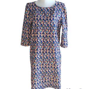 Everly Pastel Mosaic Shift Dress, Sz M